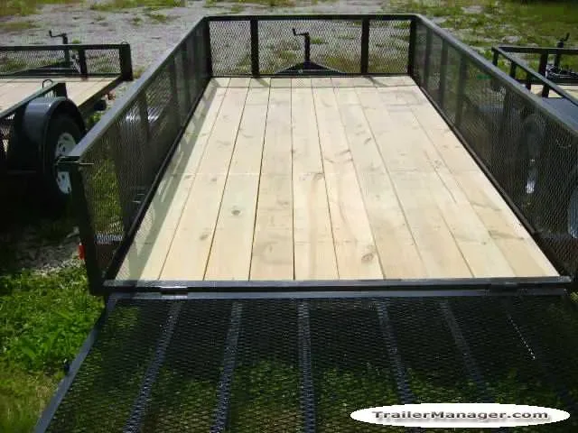 Utility Trailer 12FT Single 3500lb Axle Black