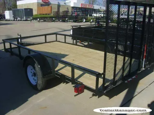 12FT Utility Trailer w/Smooth Steel Fenders