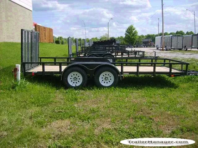 16FT STEEL UTILITY TRAILER W/REAR RAMP