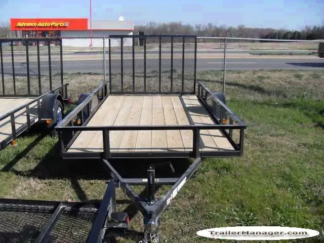 12ft Black SA Open Utility Trailer