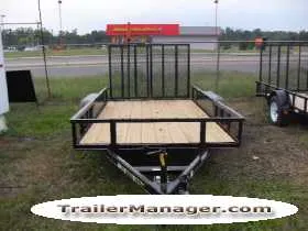 12ft Tandem Axle Black Utility Trailer