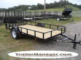 Wood Decking 12ft Utility Trailer