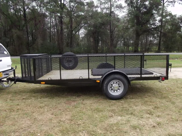 Expanded Metal Toolbox and Sides 12ft Utility Trailer