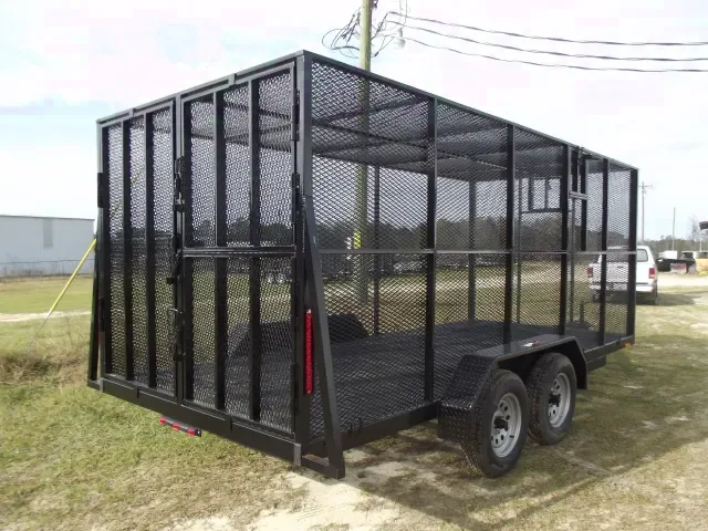 TRASH TRAILER 16FT EXPANDED METAL SIDES