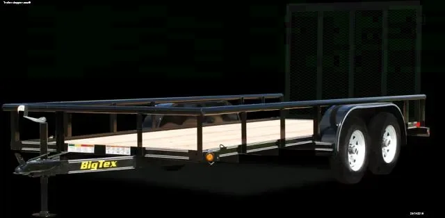 16ft Black Utility Trailer with Rampgate