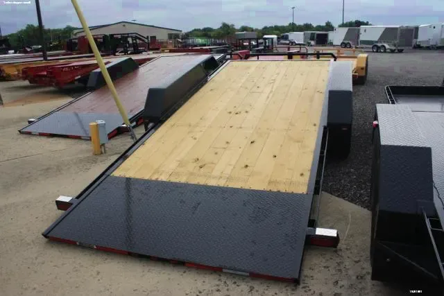 18ft Tilt Bed Equipment Trailer w/Stop Rail