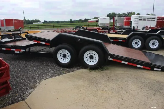 Black Bumper Pull 22ft Tilt Deck Equipment Trailer