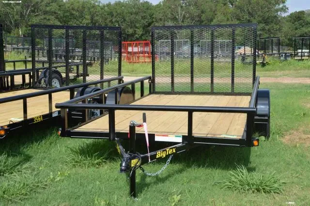 12ft Black SA Bumper Pull Open Utility Trailer