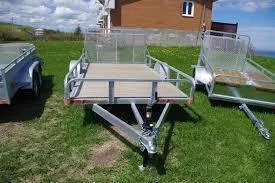 12ft Silver Utility Trailer w/ Treated Lumber Floor