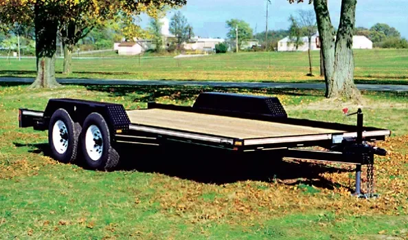 18ft Flat Deck Utility Trailer w/Ramps