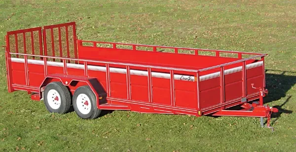 Red 18ft Utility trailer w/ solid sides