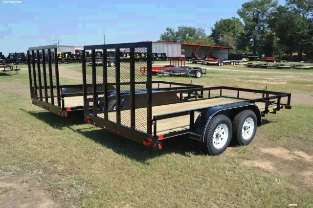 16ft  T/A Utility Trailer-White Mod Wheels