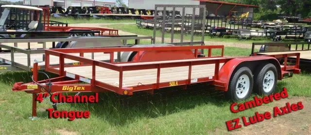 16ft  TA Wood Deck Utility Trailer