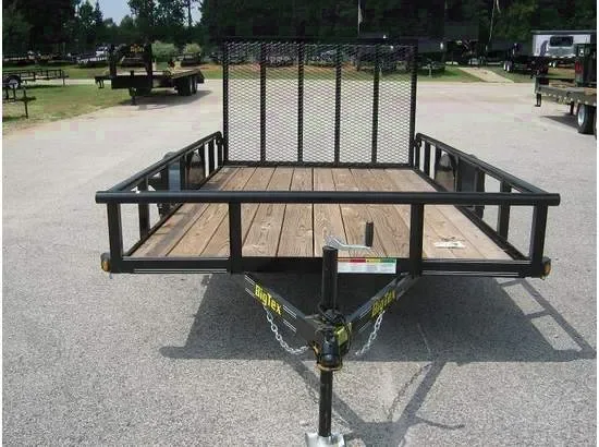Black Steel Frame w/Wood Deck Single Axle 10 ft Utility Trailer