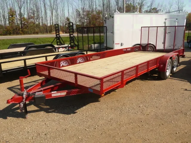 RED 20FT BP OPEN UTILITY TRAILER