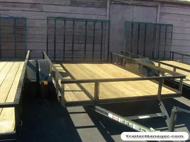 10ft Single 3500lb Axle Black Utility Trailer