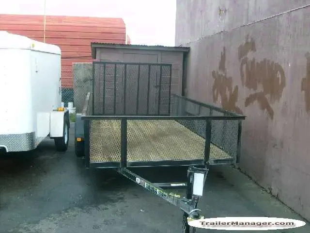 12ft SA Black Trailer w/Wood Deck