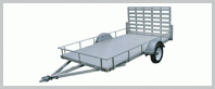 All Aluminum 12ft S/A Utility Trailer