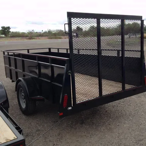 12ft Utility Trailer w/Solid Black Side Panels