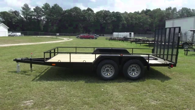 14ft Black TA Utility Trailer w/Electric Brake