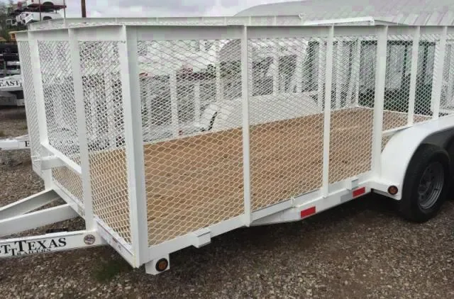 16ft Landscape Utility Trailer- WHITE  HIGH SIDES