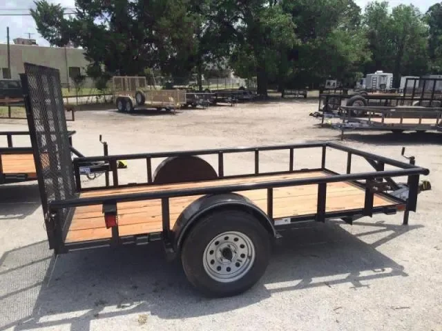 Steel 10ft Utility Trailer w/Treated Wood Deck