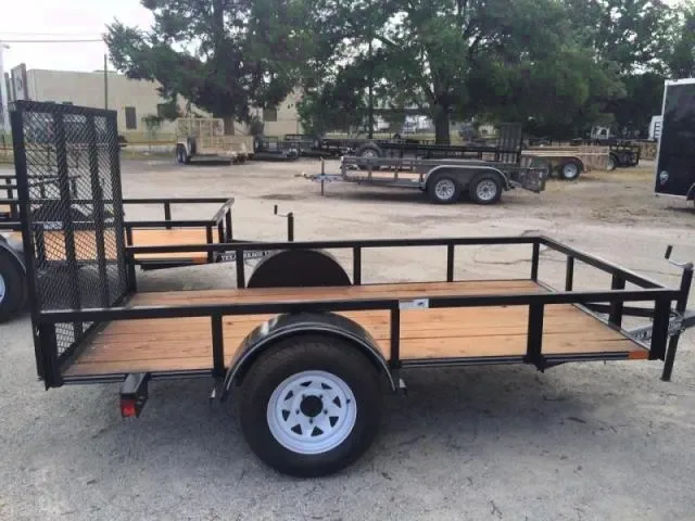10ft Open Trailer w/Tailgate, Wood Deck