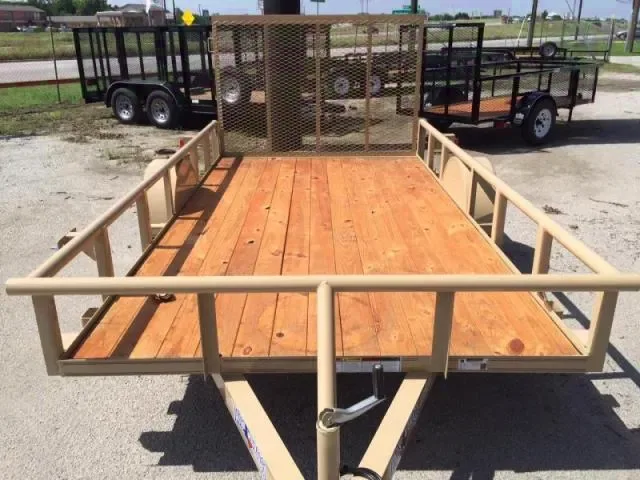 Dessert Tan 12ft Utility Trailer w/Rear Gate