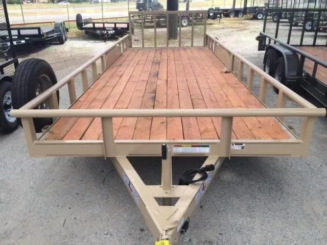 18ft Dessert Sand TA Utility Trailer w/Brakes