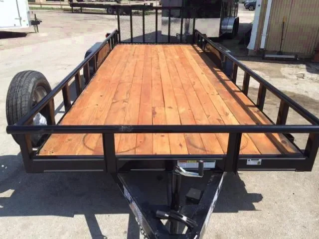 18ft Tandem 3500lb Axle Utility Trailer w/Spare Tire