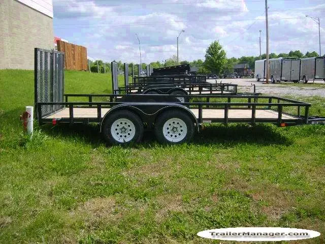 16ft Tandem 3500lb Axle Axle Pipe Utility Trailer