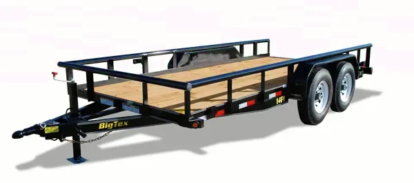 20ft Steel Utility Trailer with Wood Floor