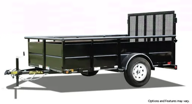 10ft Black Single Axle Utility Trailer-Solid Sides