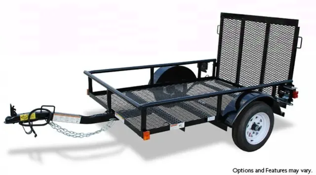 Black 10ft Single Axle Utility  -  Mesh