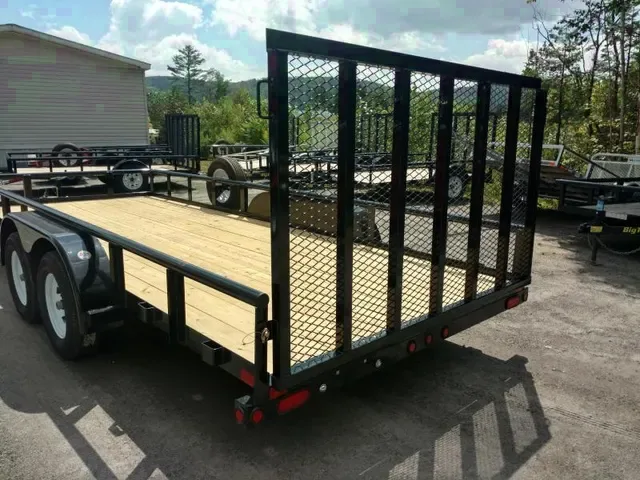18ft Tandem Axle Equipment Trailer w/Slide in Ramps