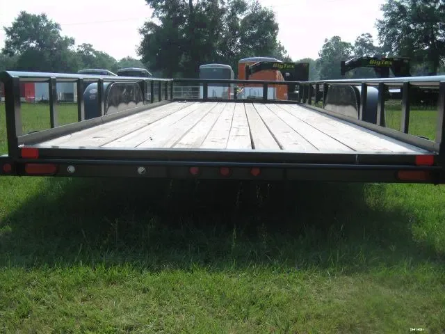 16ft Black Steel Frame with Wood Deck Tandem Axle