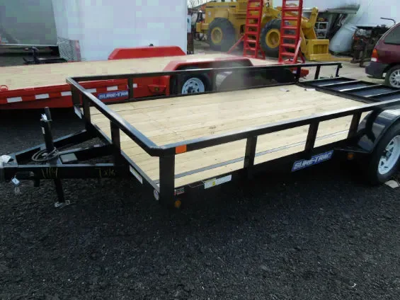 12ft SA Black Utility Trailer w/Gate