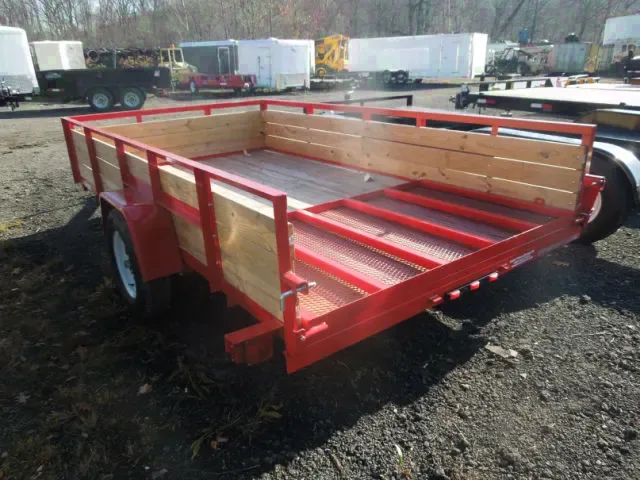 Red 12ft Three-Board High Side Utility