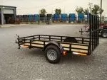 10ft Utility Trailer w/Black Side Rails