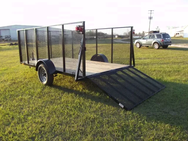 12FT SA UTILITY TRAILER W/TALL EXPANDED METAL SIDES