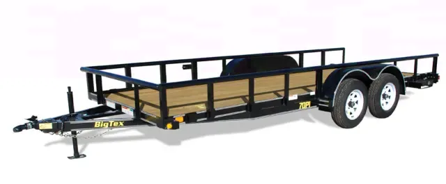 Black 16ft Tandem 3500lb Axle Pipe Utility Trailer