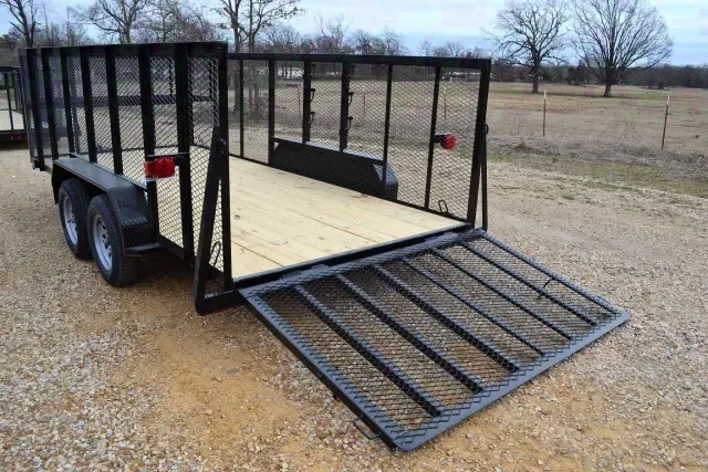 BLACK 16FT with  MESH SIDES LANDSCAPE TRAILER