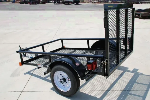 8ft black mesh utility trailer