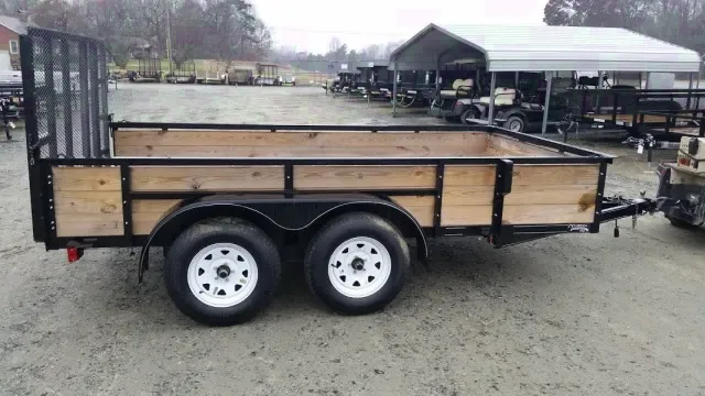 14ft TA utility trailer w/wood sides
