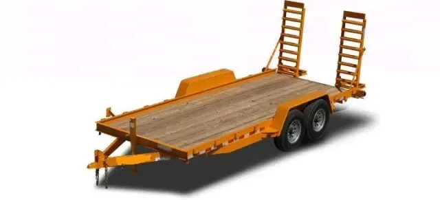 14 ft. Wood Deck Skid Steer Equipment Trailer