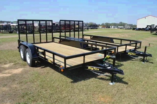 14ft Tandem 3500lb Axle Utility Trailer w/Brake