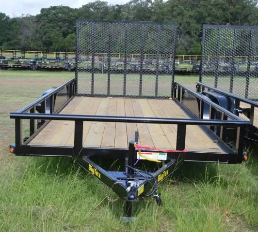 16ft Utility Trailer w/Rear Expanded Metal Gate