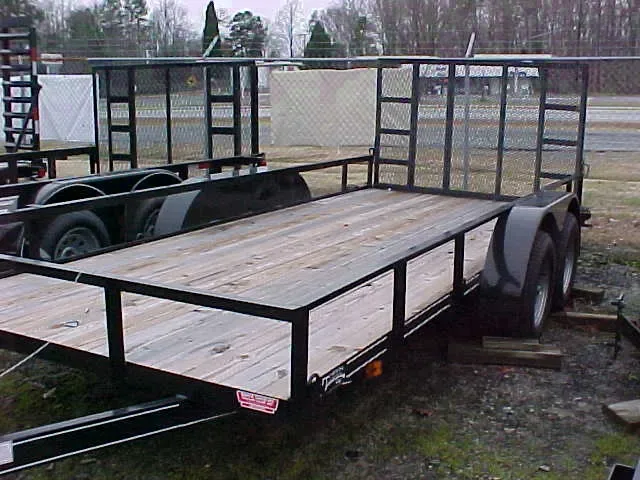 BUMPER PULL UTILITY TRAILER STEEL FRAME 16FT