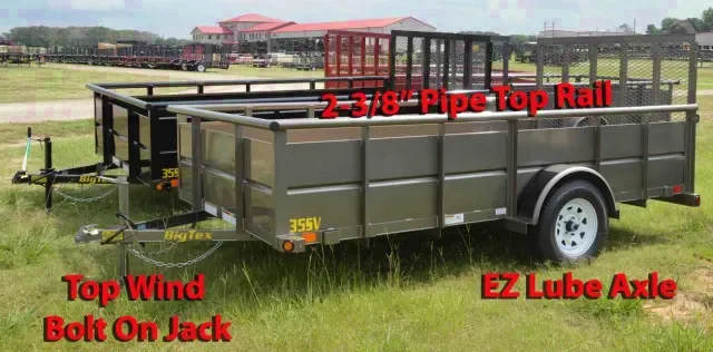 12ft  Utility Trailer w/Solid Steel Sides