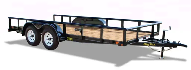 16ft Utility Trailer Wood Deck and Steel Frame